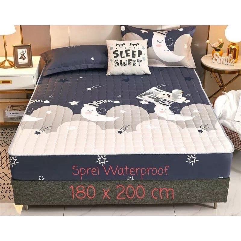 Sprei waterproof size 180x200 dan 160 x200-160x200 bulan sabit