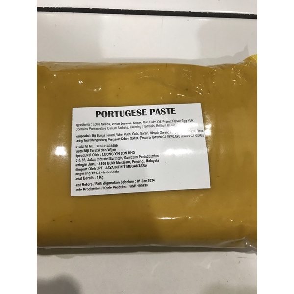 Leong Yin mooncake filling portuguse custard