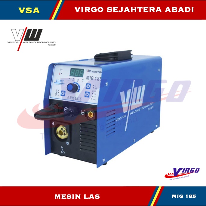 VECTOR MIG-185 GASLESS DC MIG WELDING MACHINE MESIN LAS MIG NON GAS MIG 185