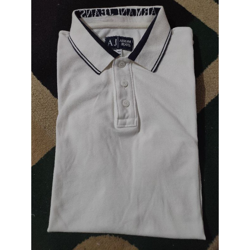 armani jeans kaos kerah bekas original