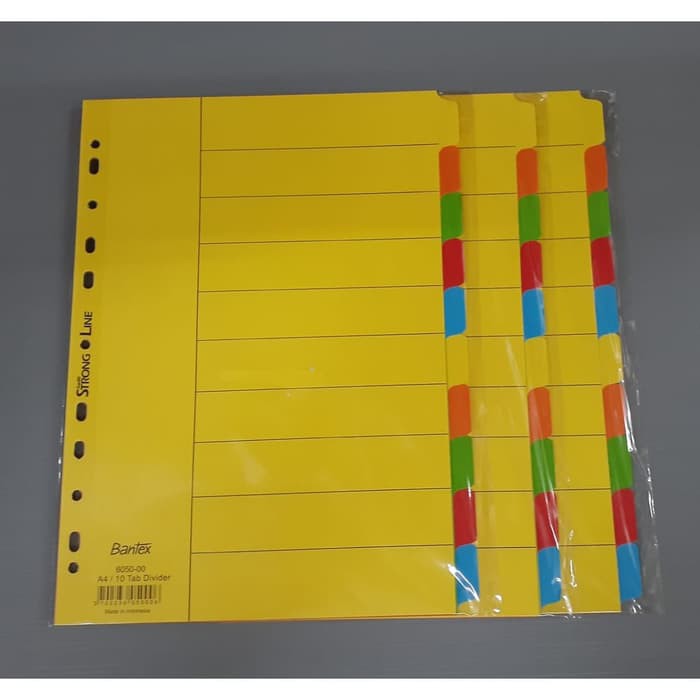 

FILE DIVIDER BANTEX 6050-00 A4 10 TAB INDEX | PEMBATAS | ATK