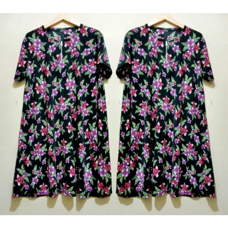 DASTER SUPER JUMBO ELIANA JERSEY KOREA LD 120-160 PB 100/DRESS CANTIK KEKINIAN/ATASAN WANITA DEWASA