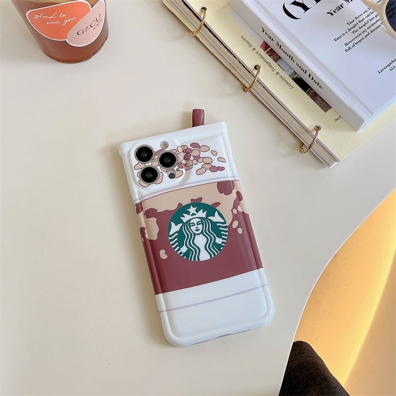 Case Desain Starbucks Milk Tea Cup Untuk iPhone 12 13 11 Pro Max X Xs Max Xr ryhf