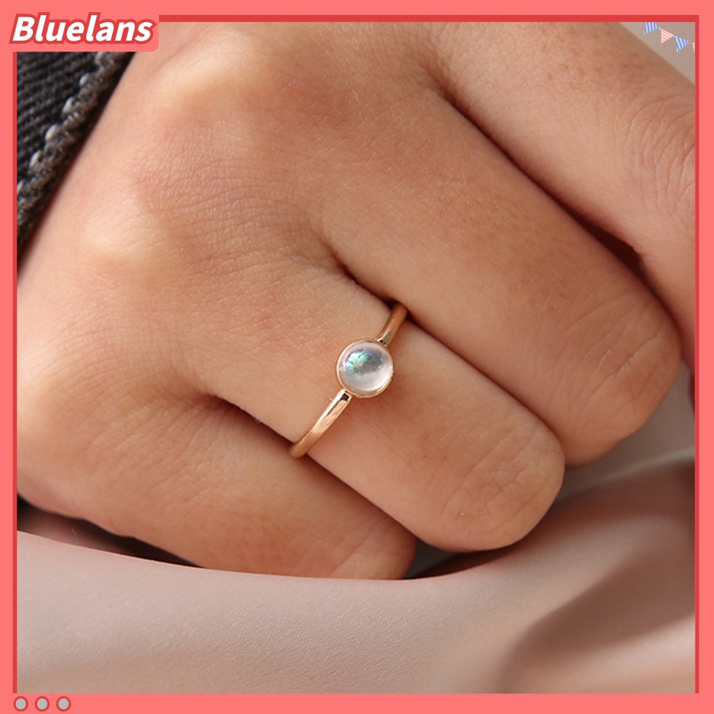 Bluelans Cincin Wanita Hias Mutiara Imitasi Untuk Pesta