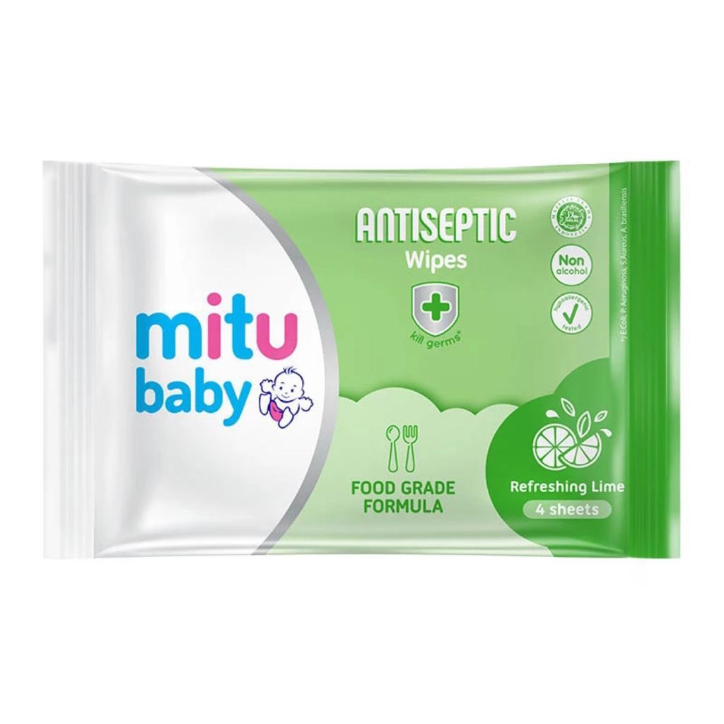 Mitu Baby Tisu Basah Wet Tissue Baby Wipes 4 Sheets