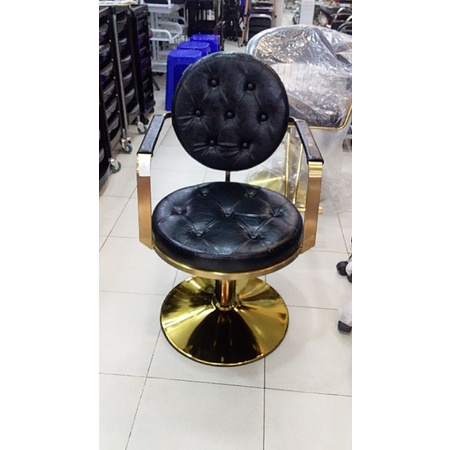 Kursi salon hidrolik stainless gold
