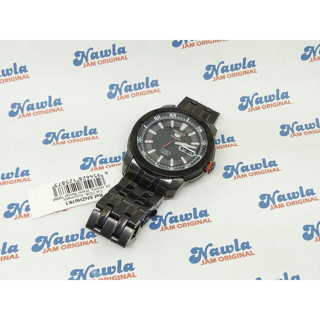 Seiko 5 Sports SNZH67K1 Automatic Black Bracelet | Jam Pria SNZH67