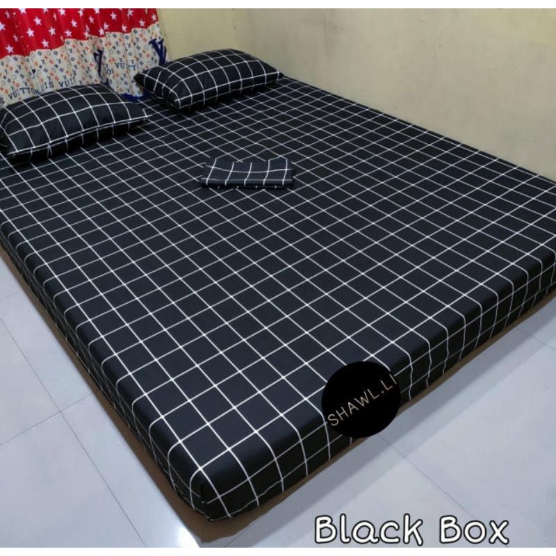 Sprei kotak aesthetic ukuran 120 x 200 160 x 200 180 x 200