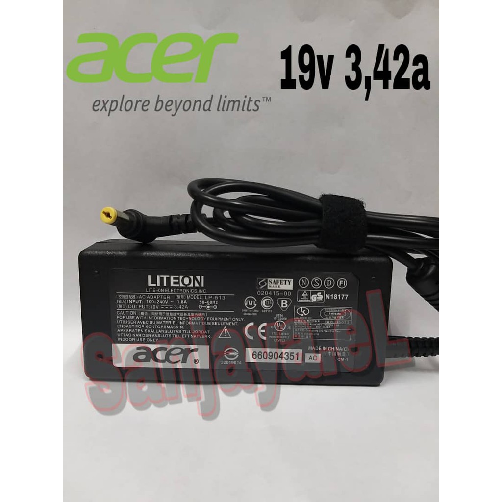 Charger Laptop Acer 19v - 3.42a 4520 4310 4320 5220 4740 4750 4739 4738 4741