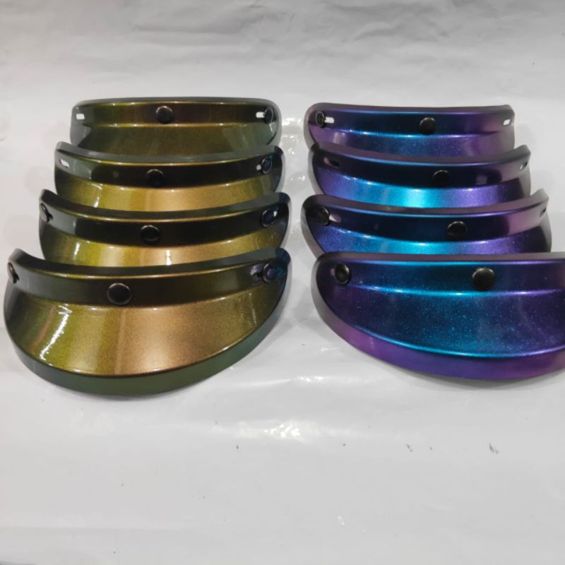 PET HELEM RETRO CUSTOM GOLD BLUE