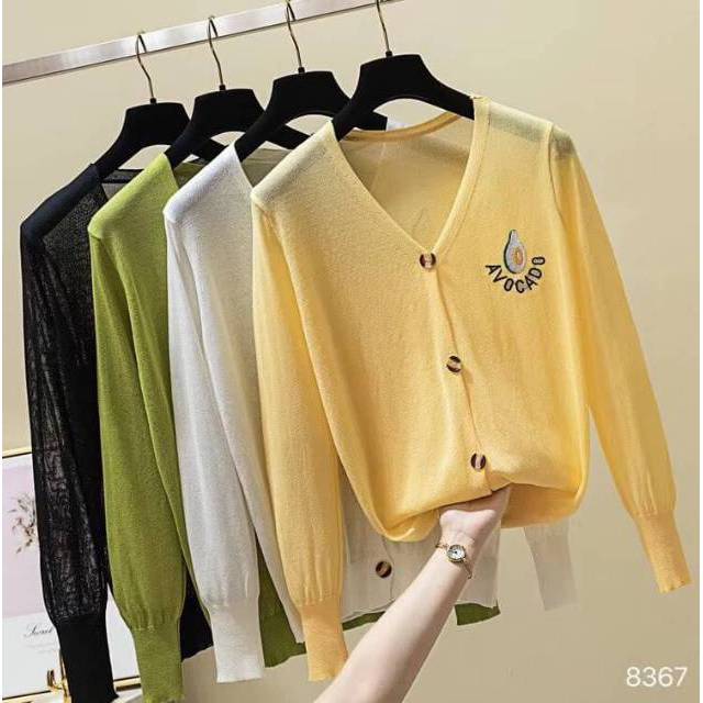 CARDIGAN KOREAN STYLE RAJUT IMPOR LD 100 105 SIZE L -AVOCADO