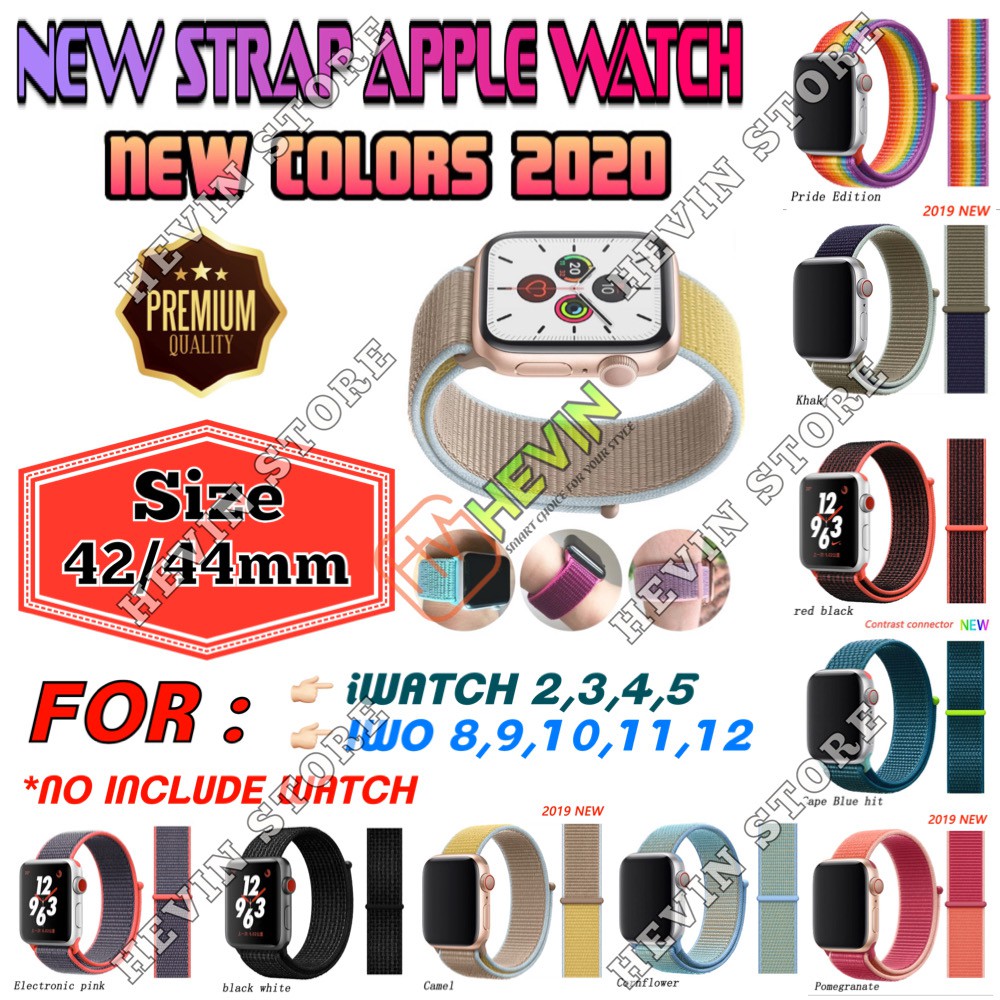 STRAP iWATCH NYLON WOVEN STRAP BAND SPORT LOOP 44MM VARIANT-1