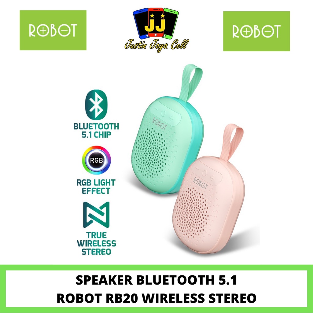 SPEAKER BLUETOOTH ROBOT RB20 MINI PORTABLE WITH RGB COLOR