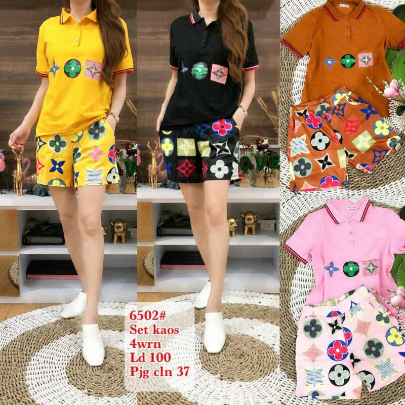 SETELAN OBLONG+CELANA WANITA IMPORT PREMIUM KRAH CHANEL