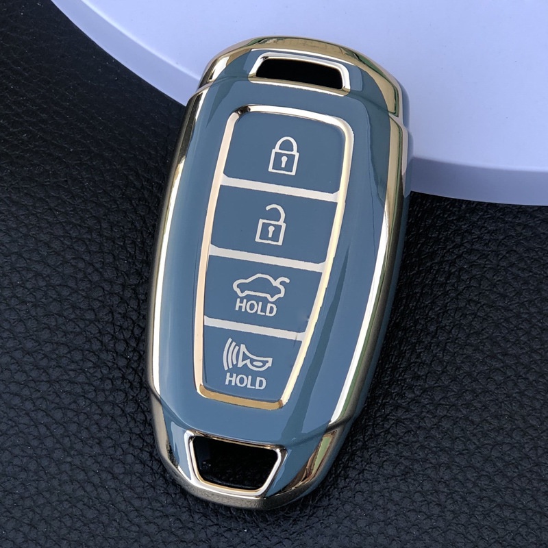 Casing Kunci Mobil Hyundai Palisade SEL Veloster Santa Fe Ev Encino Solaris Azera Grandeur Ig Accent 4 Tombol