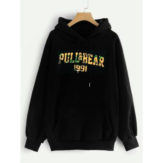 pull and bear army hoodie