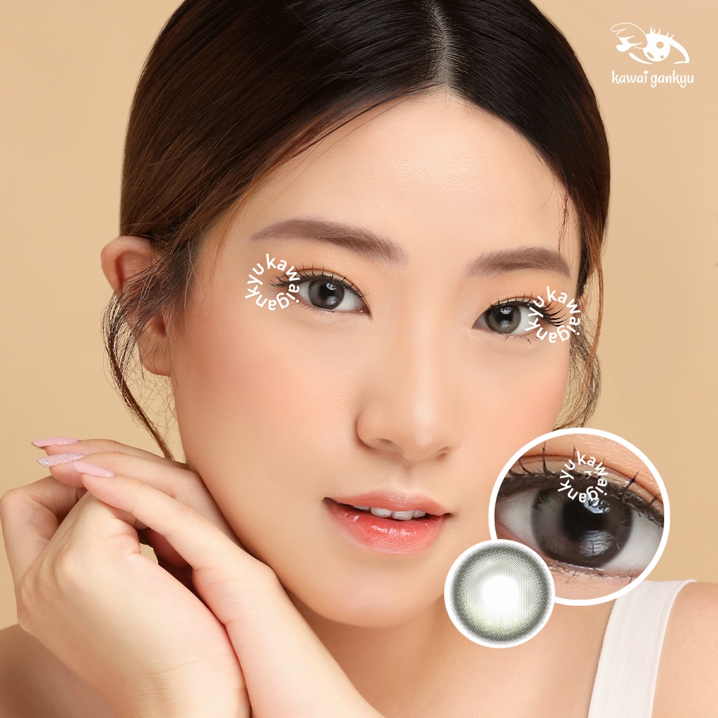 KawaiGankyu Softlens - Luina Cattie Gray (1botol)