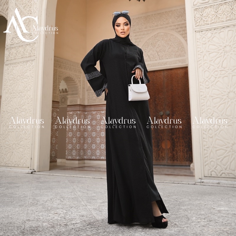 Abaya Gamis Turkey Hitam Saudi Dress Gamis Abaya Turkey Bahan Embos By Alaydrus Collection 883