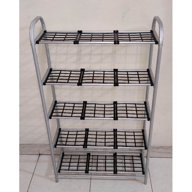 Rak Sepatu Aluminium 5 Susun