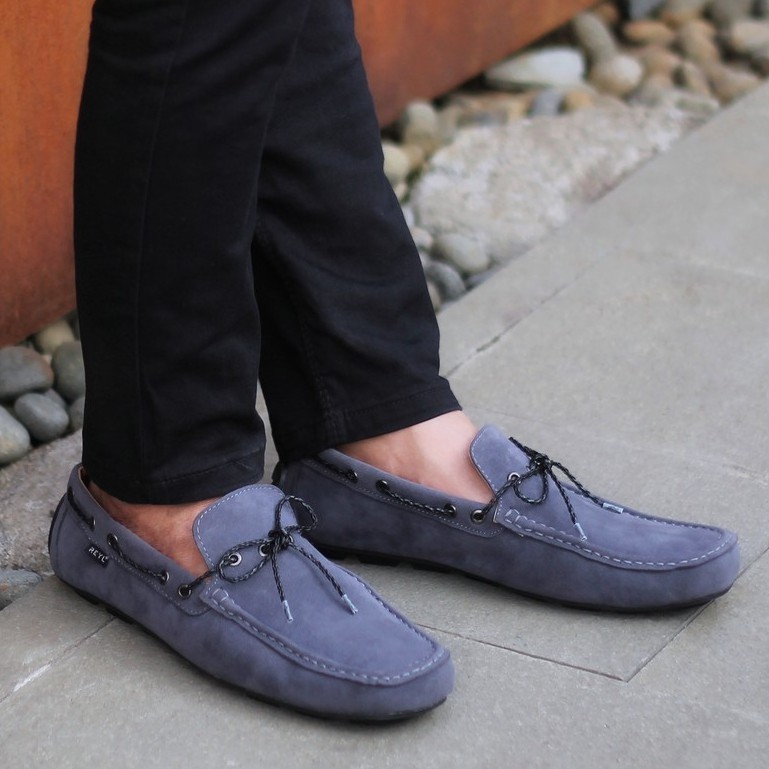 LICK NEW GREY |FORIND x Reyl| Sepatu Suede Vintage Klasik Casual Pria Boat Ori Original Footwear