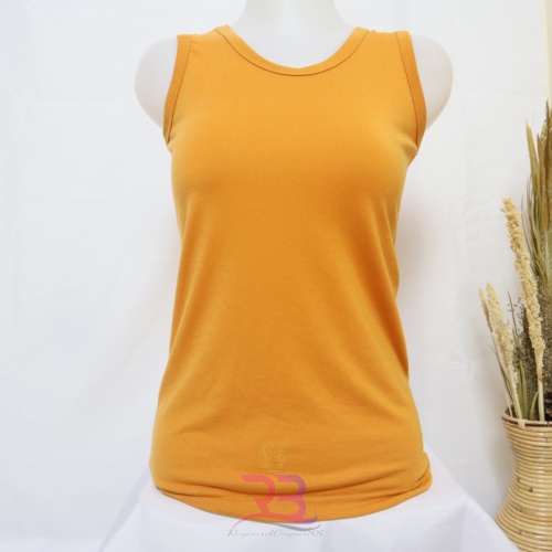 RB-TA05 - AGNES TANGTOP AGNES / ATASAN TANKTOP WANITA / SINGLET OLAHRAGA TANK TOP SIZE M & L-MUSTARD