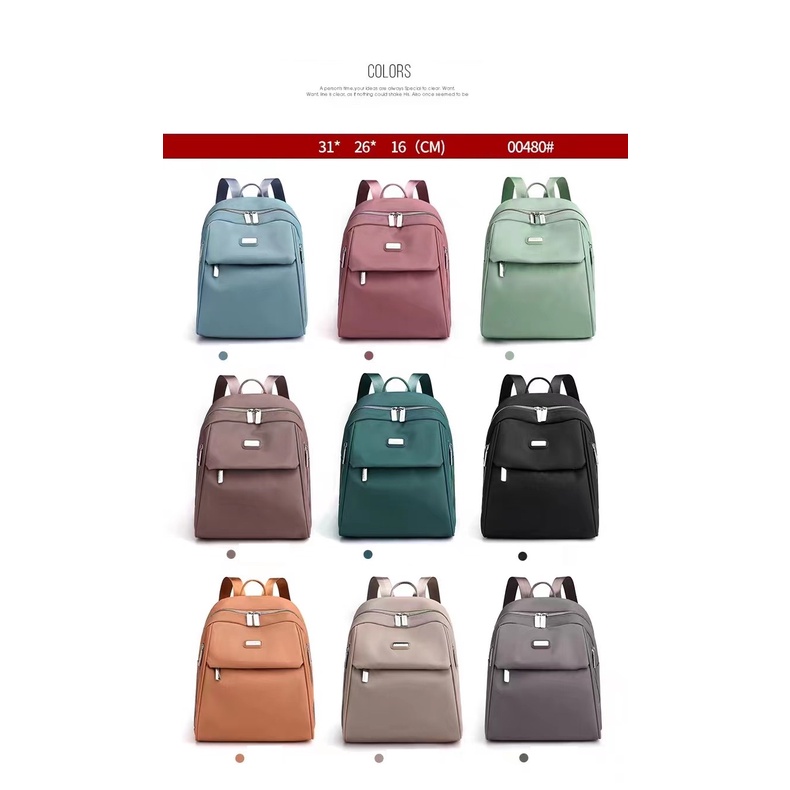 LUCKYMALL Tas Wanita Import Jinjing Ransel CHIBAO CB00480 00480 Parasut Super Quality