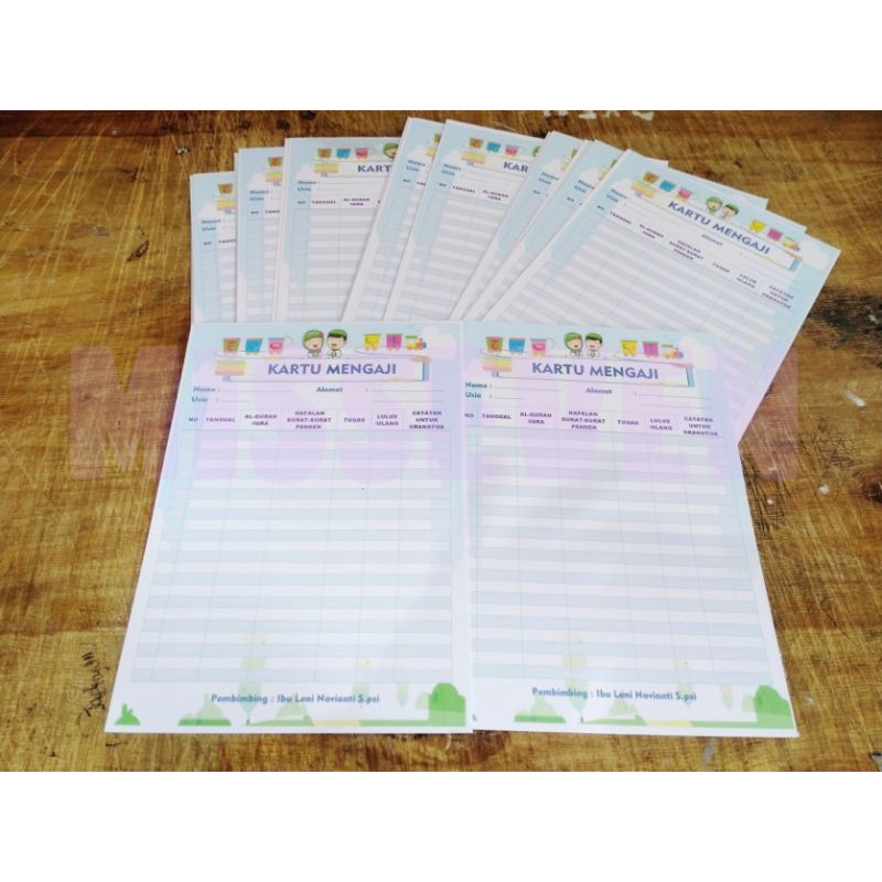 

Kartu Hafalan Iuran Spp Bayaram A5 Custom