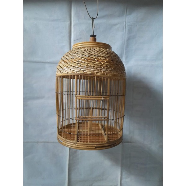 sangkar perkutut derkuku puter rotan asli