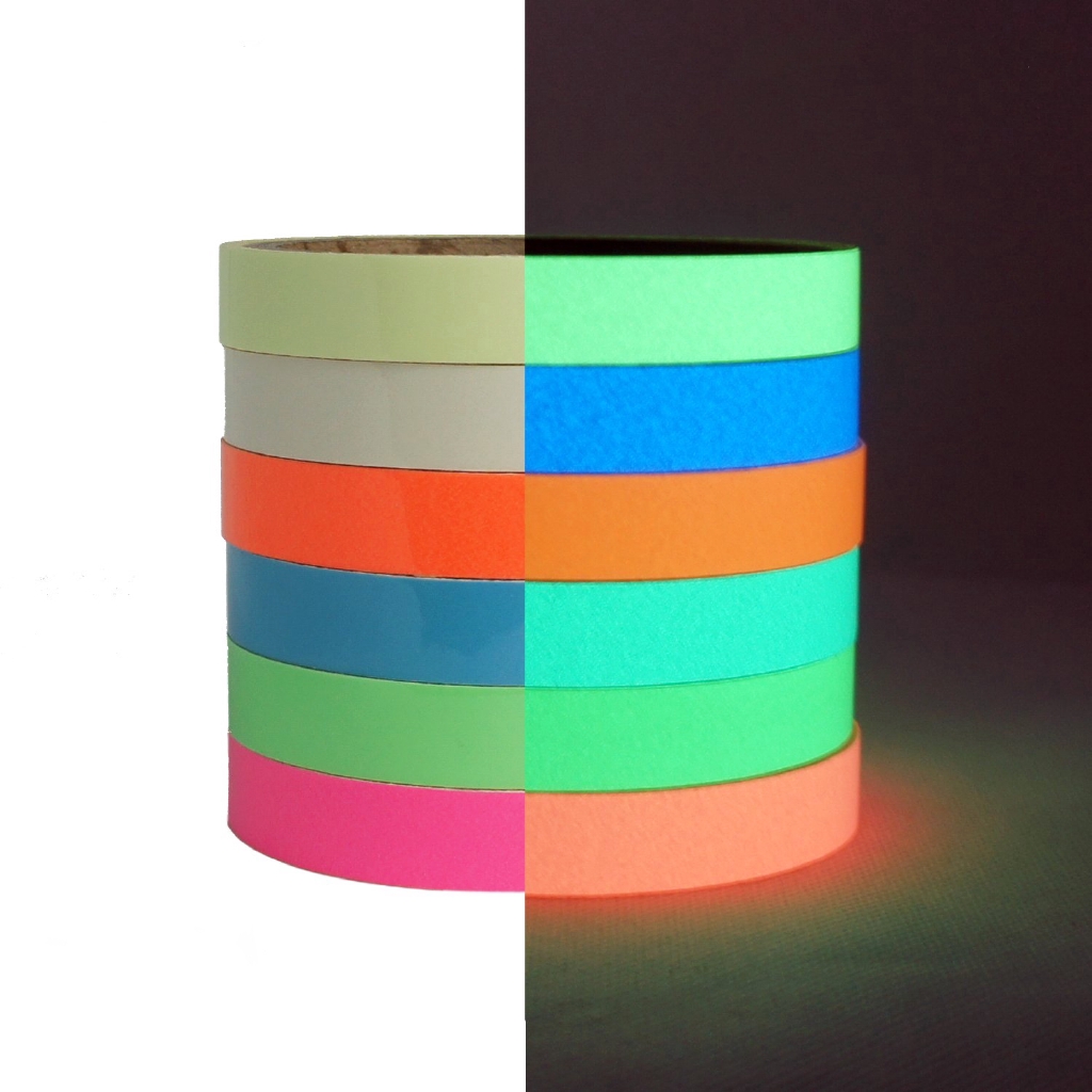 Reflective Self-adhesive Sticker,Luminous Glow In the Dark Safety Warning Tape,Fluorescent Stickers