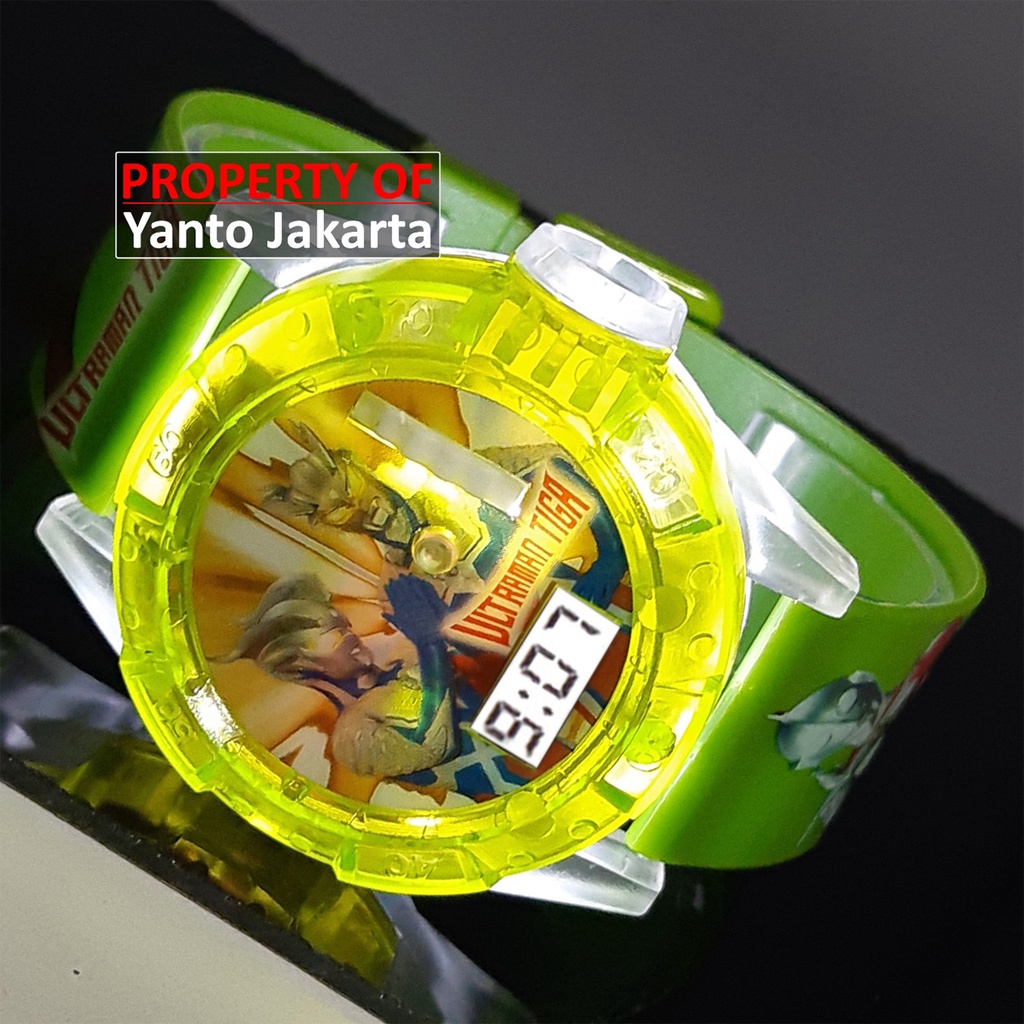 JAM TANGAN ULTRAMAN ANAK LAKI LAKI LAMPU LASER MUSIK