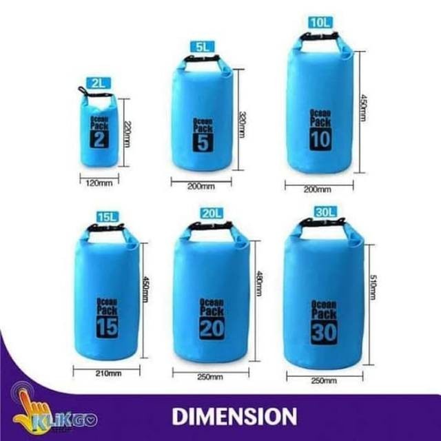 tas anti air dry waterproof bag 2 L  ocean pack tebal berkwalitas