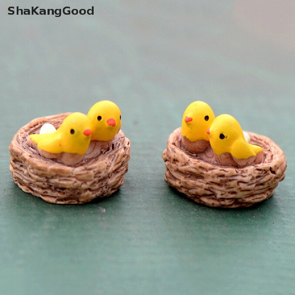 Skid Miniatur Sarang Burung Bahan resin Untuk Dekorasi Rumah