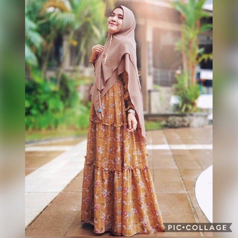 Gamis Syari Ceruty Fatma Dress Faaliza