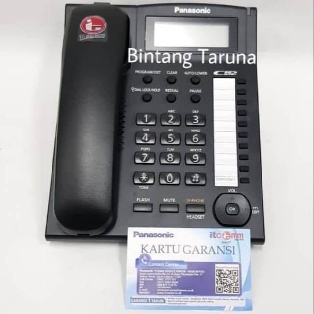 Pesawat Telepon Panasonic KX-TS885ND Telepon Kabel Panasonic KX-TS885 Telfon Panasonic KX-TS885ND (Hitam)
