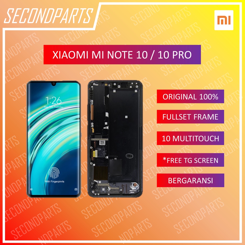 LCD FULLSET FRAME XIAOMI MI NOTE 10 / 10 PRO ORIGINAL COPOTAN