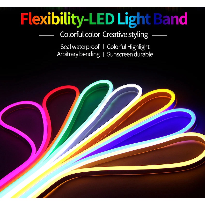 LED Neon Flex Flexible Strip Light 24V -  Warna - 5 Meter