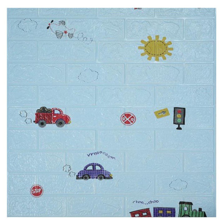 [BAYAR DITEMPAT] - TERLARIS! Wallpaper 3D Modern Wood Foam Batik BRICKFOAM BATIK PLAFON WALLPAPER MU-FOAM MOBIL