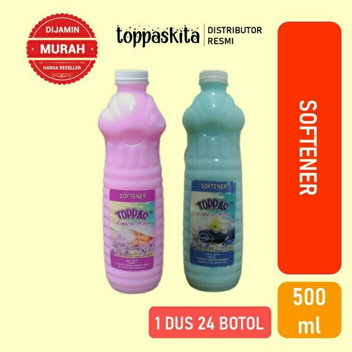 Toppas Softener / Pelembut Pewangi Pakaian 500ml (Blue/Pink) Termurah