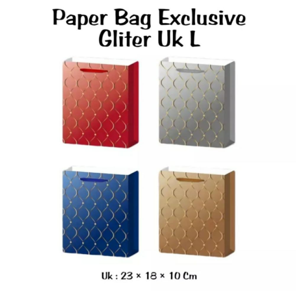 

PAPER BAG / TAS KADO KARTON PREMIUM MOTIF MOZAIC DENGAN TALI NILON UK L (23X18X10)