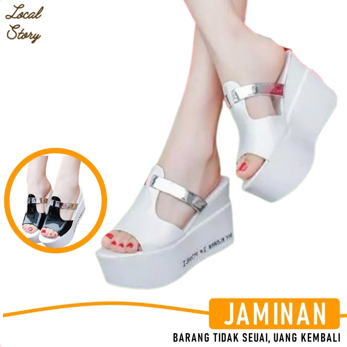 Sendal Wanita Kekinian Sandal Wanita Terbaru Sendal Wedges Kondangan Wanita Sandal Wanita Wedges  We
