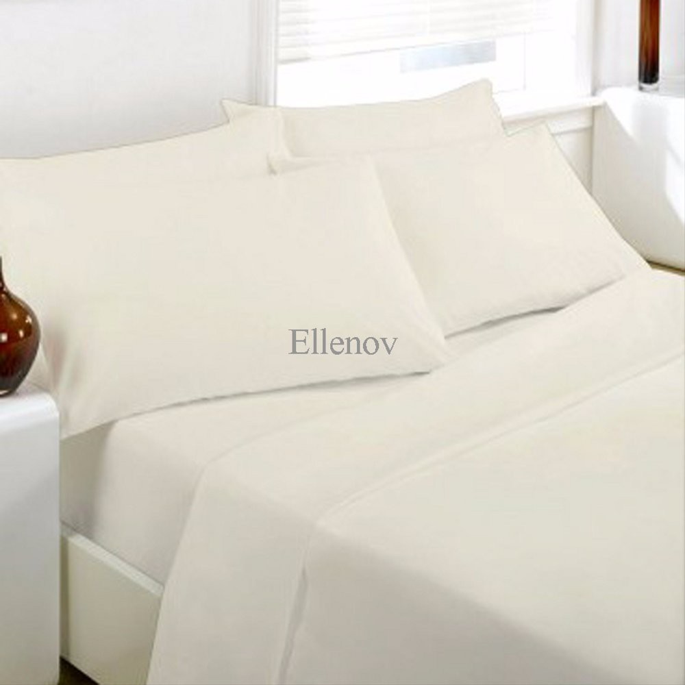 Ellenov Sprei + Rumbai Putih-Polos Single (120 x 200 x 20 cm)  Terlaris