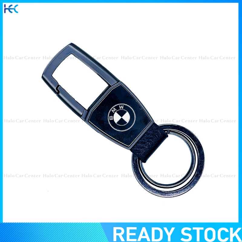 【Double Side Print】Creative Alloy Meta keychain with logo for BMW