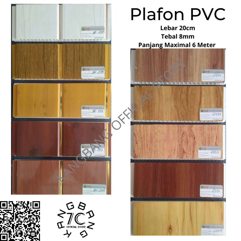 plafon pvc motif kayu tebal 8mm premium tebal dan kuat berkualitas terjamin best seller