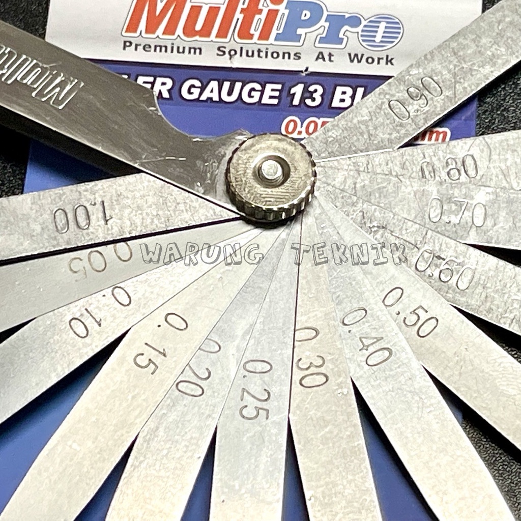 MULTIPRO THICKNESS GAUGE FEELER FULLER 13 BLADES UNTUK MOBIL 0.05-1MM