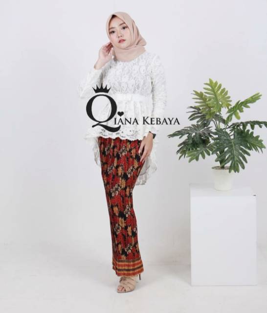 NEW AURORA!!! Setelan kebaya brokat pinguin / kebaya wisuda / kebaya tunangan / marun / navy / abu