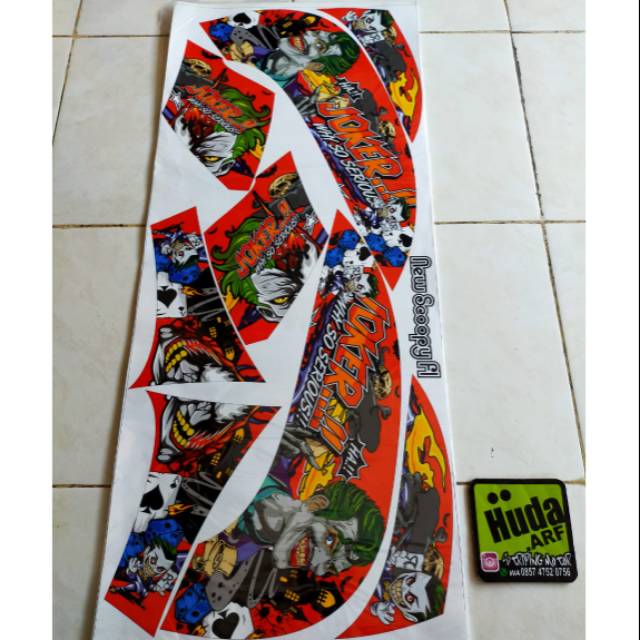 Striping stiker variasi new scoopy fi joker