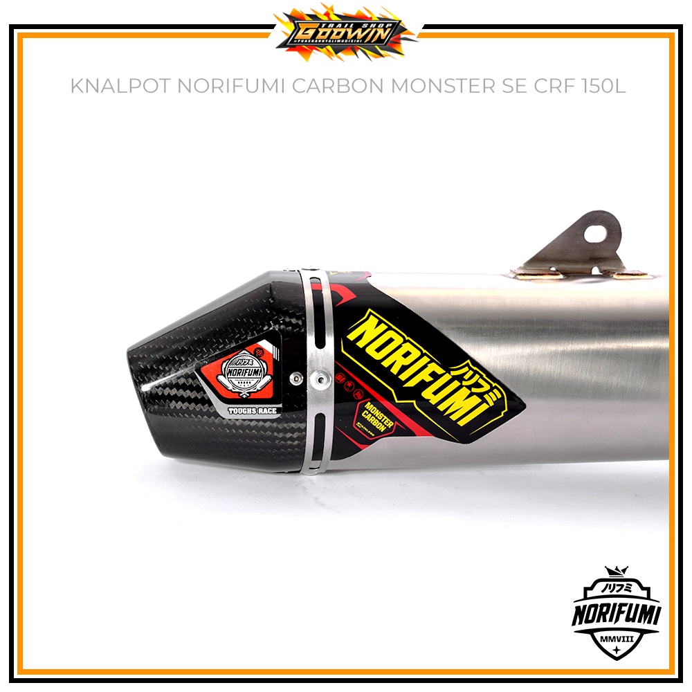 Knalpot Muffler Original NORIFUMI MONSTER KLX 150 BIGFOOT BF DT New CRF 150L CRF 150 L Carbon