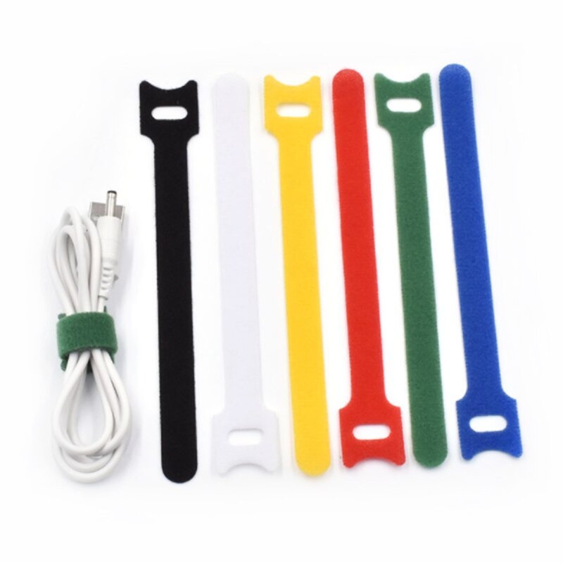 [BISA COD] Kabel Tis Velcro Cable Pengikat Penjepit Ikat Tali Tie Ties Organizer Strap Wire Winder Management