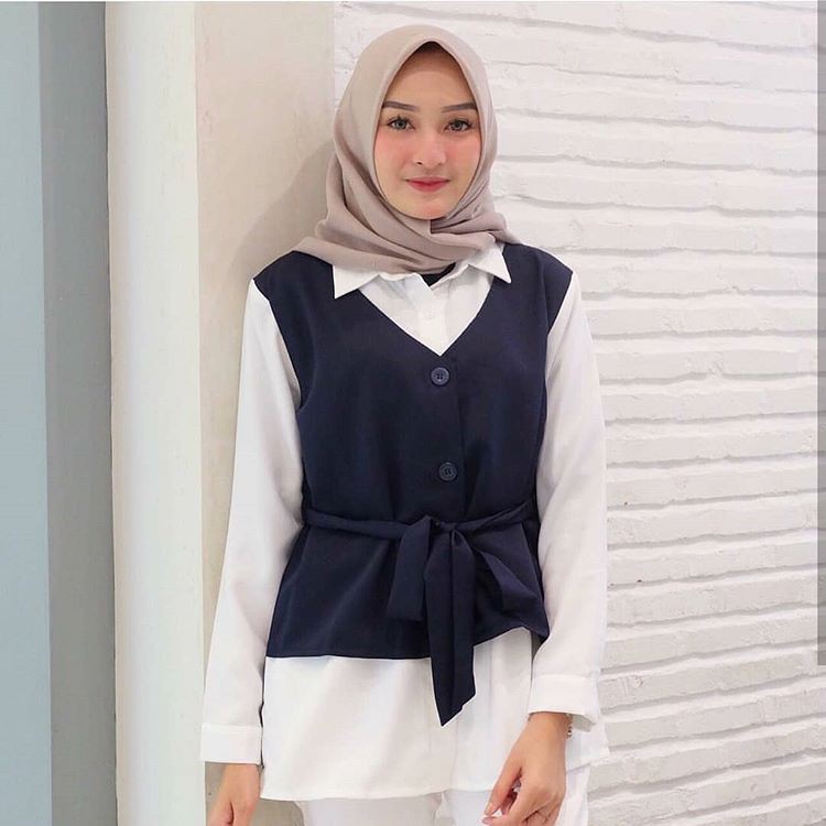 ALEMIA Baju  Blouse  Atasan Cewek Murah Wanita Kekinian 