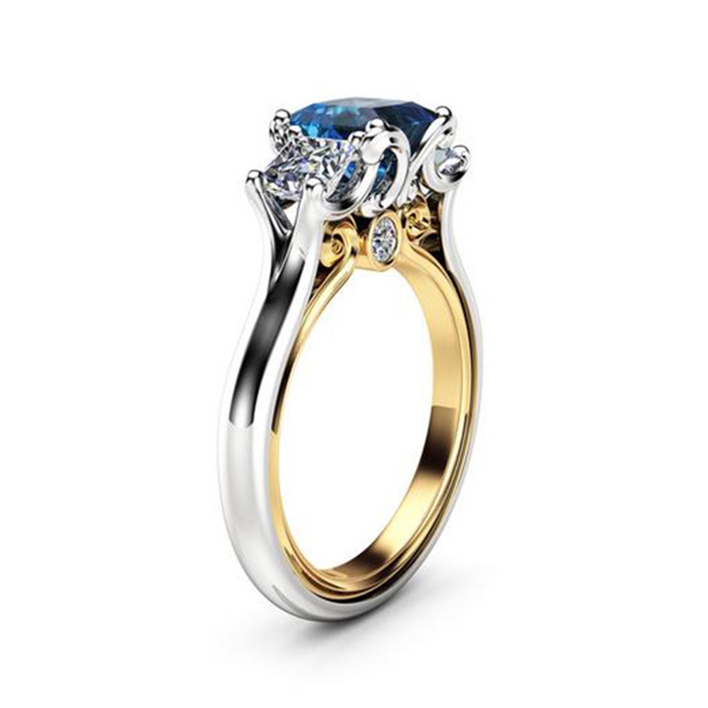 Hu Hu Hu Hu Hu Alat Bantu Pasang Kacamata♡ Cincin Wanita Hias Sapphire Imitasi Bentuk Persegi Untuk Pernikahanlamaranhadiah